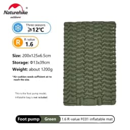 Naturehike Inflatable Mattress Air Mattress Ultralight Outdoor Sleeping Pad Folding Bed Sleeping Mat Hiking Camping Mattress