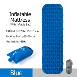 Naturehike Inflatable Mattress Air Mattress Ultralight Outdoor Sleeping Pad Folding Bed Sleeping Mat Hiking Camping Mattress