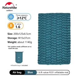 Naturehike Inflatable Mattress Air Mattress Ultralight Outdoor Sleeping Pad Folding Bed Sleeping Mat Hiking Camping Mattress