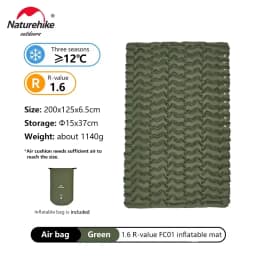 Naturehike Inflatable Mattress Air Mattress Ultralight Outdoor Sleeping Pad Folding Bed Sleeping Mat Hiking Camping Mattress