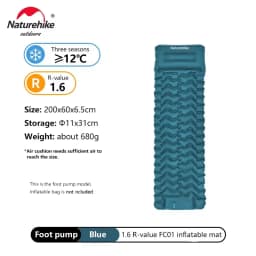 Naturehike Inflatable Mattress Air Mattress Ultralight Outdoor Sleeping Pad Folding Bed Sleeping Mat Hiking Camping Mattress