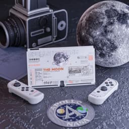 GeekShare Go To the Moon Protect Shell Compatible for Regular Switch / Switch OLED Transparent Hard Case Cover