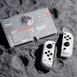 GeekShare Go To the Moon Protect Shell Compatible for Regular Switch / Switch OLED Transparent Hard Case Cover
