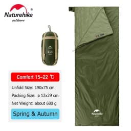 Naturehike Envelope-style Sleeping Bag LW180 Ultralight Cotton Splicing Double Sleeping Bags For Outdoor Camping Hiking Tourism