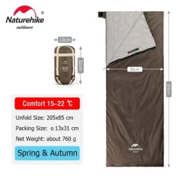 Naturehike Envelope-style Sleeping Bag LW180 Ultralight Cotton Splicing Double Sleeping Bags For Outdoor Camping Hiking Tourism