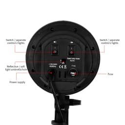 SH Photo Studio Softbox Light Kit Photographic Equipment Four Lamp Holders Continuous Light System With E27 Bulb Accessories