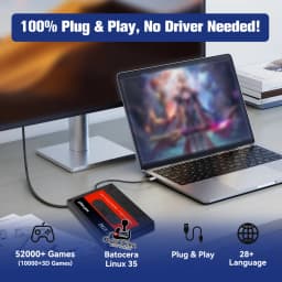 Batocera.Linux 35 2TB Gaming HDD Portable Game Hard Drive with 52000+ Games for PS3/PS2/Wii/WiiU/N64/MAME/SS, Compatible with PC