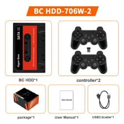 Batocera.Linux 35 2TB Gaming HDD Portable Game Hard Drive with 52000+ Games for PS3/PS2/Wii/WiiU/N64/MAME/SS, Compatible with PC