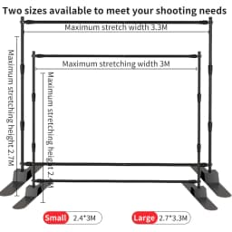 SH Double-Crossbar Backdrop Background Stand Frame Support System For Photography Photo Studio Video Muslin Green Screen