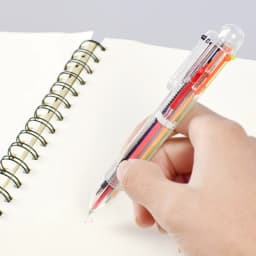 50 Pcs Creative Six-color Ballpoint Pen Cute Multi-color Ball Point Pen Press Color Oil Pen 6 Refills Writing School Supplies