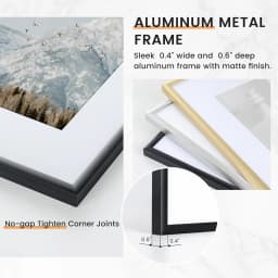 Photo Frames 30x40 21x30 A4 15x20 13x18 Modern Metal Picture Frame Black Gold Plexiglass Wall Art Poster Canvas Print Home Decor