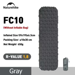 Naturehike FC10 FC01 Inflatable Mattress Air Mattress Camping Mat Ultralight Camping Mattress Sleeping Mat Nylon Sleeping Pad