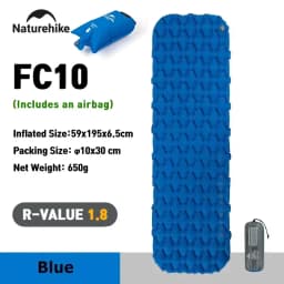 Naturehike FC10 FC01 Inflatable Mattress Air Mattress Camping Mat Ultralight Camping Mattress Sleeping Mat Nylon Sleeping Pad
