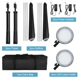 SH Photography Softbox Lighting Kit Four Lamp Softbox Kit 50x70CM Soft Box Equipment E27 Base For Photo Studio Kit Shooting