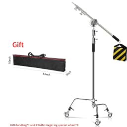 SH C Stand Stainless Steel Kit Light Stand With Weight Bag Photo Studio Accessories Extension Rod 2.49M Length Arm Cross Boom