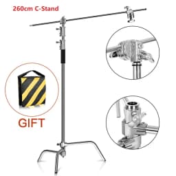 SH C Stand Stainless Steel Kit Light Stand With Weight Bag Photo Studio Accessories Extension Rod 2.49M Length Arm Cross Boom