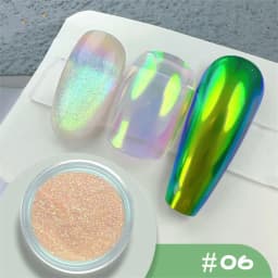 35Colors Phantom Chameleon Holographic Mirror Powder Net1-2g Colorful Magic Mirror Nail Rubbing Powder DIY Christmas Mirror Dust