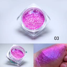 35Colors Phantom Chameleon Holographic Mirror Powder Net1-2g Colorful Magic Mirror Nail Rubbing Powder DIY Christmas Mirror Dust