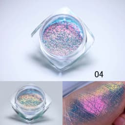 35Colors Phantom Chameleon Holographic Mirror Powder Net1-2g Colorful Magic Mirror Nail Rubbing Powder DIY Christmas Mirror Dust