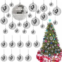 2-10cm Mirror Disco Ball 70s 80s Party Decors Reflective Ball Hanging Ornaments for Christmas Birthday Party Wedding Decorations
