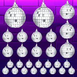 2-10cm Mirror Disco Ball 70s 80s Party Decors Reflective Ball Hanging Ornaments for Christmas Birthday Party Wedding Decorations