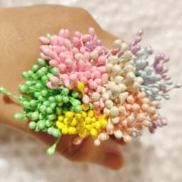 500pcs/Bag 1/3mm DIY Artificial Mini Pearl Flower Stamen Pistil Overall Wedding Party Home Decoration Christmas Accessories
