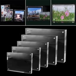 Christmas Gift Acrylic Clear Photo Frame Creative Picture Frame Bedroom Deck Decor 55x82mm 60x90mm 75x105mm 100 X150mm