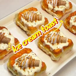 Ice Cream Toast Food-grade Silicone Taba Squishy, Handmade Creamy Soft Stress Relief Squeeze Toy, Christmas Easter Gift