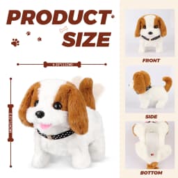 1Pc Electric Plush Simulation Dog Teddy Puppy Walking Sound Nodding Electronic Pet Toy For Christmas Gift New Year Gift