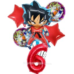 Dragon Ball Theme Birthday Party Son Goku Vegeta Pull Flag Banner Numbers Balloon Cake Insert Decoration Children Christmas Gift