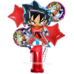 Dragon Ball Theme Birthday Party Son Goku Vegeta Pull Flag Banner Numbers Balloon Cake Insert Decoration Children Christmas Gift