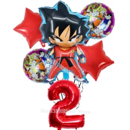 Dragon Ball Theme Birthday Party Son Goku Vegeta Pull Flag Banner Numbers Balloon Cake Insert Decoration Children Christmas Gift