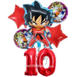 Dragon Ball Theme Birthday Party Son Goku Vegeta Pull Flag Banner Numbers Balloon Cake Insert Decoration Children Christmas Gift