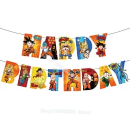 Dragon Ball Theme Birthday Party Son Goku Vegeta Pull Flag Banner Numbers Balloon Cake Insert Decoration Children Christmas Gift