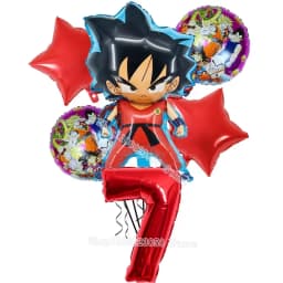 Dragon Ball Theme Birthday Party Son Goku Vegeta Pull Flag Banner Numbers Balloon Cake Insert Decoration Children Christmas Gift
