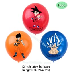 Dragon Ball Theme Birthday Party Son Goku Vegeta Pull Flag Banner Numbers Balloon Cake Insert Decoration Children Christmas Gift