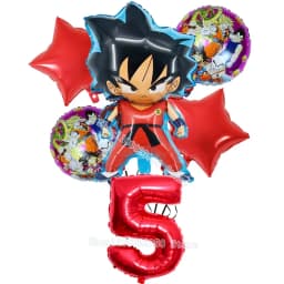 Dragon Ball Theme Birthday Party Son Goku Vegeta Pull Flag Banner Numbers Balloon Cake Insert Decoration Children Christmas Gift