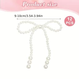 6/12pcs New Hand Woven Imitation Pearl Bow Christmas Decoration Christmas Fringe Pendant Holiday Party Girls Room Decor Supplies