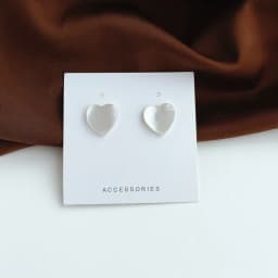 Translucent Heart Stud Earrings for Women White Acrylic Small Earrings Korean Fashion Girls Ear Jewelry Oorbellen Christmas Gift