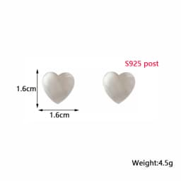 Translucent Heart Stud Earrings for Women White Acrylic Small Earrings Korean Fashion Girls Ear Jewelry Oorbellen Christmas Gift