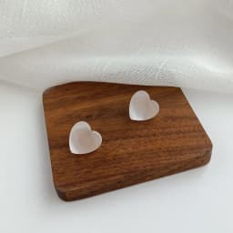 Translucent Heart Stud Earrings for Women White Acrylic Small Earrings Korean Fashion Girls Ear Jewelry Oorbellen Christmas Gift