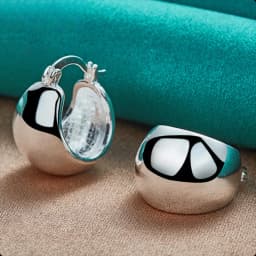 Luxury S925 Sterling Silver 20MM Fine Glossy Round Earrings For Women Fashion Wedding Gifts Accessories Christmas Jewelry