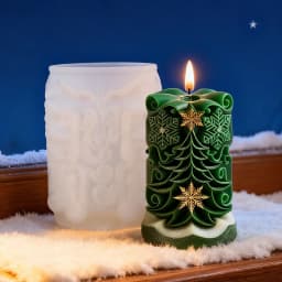 Christmas Tree Snowflake Candle Silicone Mold DIY Aromatherapy Soap Ornament Craft Plaster Resin Mold Gifts Home Xmas Decoration