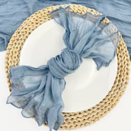 Wedding Table Runner Semi-Sheer Vintage Cheesecloth Gauze Table Decoration Setting Dining Party Christmas Banquets Arches Decor