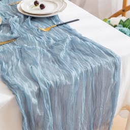 Wedding Table Runner Semi-Sheer Vintage Cheesecloth Gauze Table Decoration Setting Dining Party Christmas Banquets Arches Decor