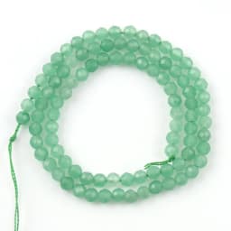 Natural Stone 2/3/4mm Green Aventurine Jades Faceted Mineral Loose Beads for Jewelry Making DIY Christmas Gift Bracelets 15''