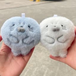 Cute Soft Seal Plush Keychcains Kawaii Animal Children Schoolbag Pendant Knapsack Accessories Christmas New Year Gifts