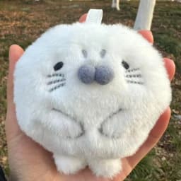 Cute Soft Seal Plush Keychcains Kawaii Animal Children Schoolbag Pendant Knapsack Accessories Christmas New Year Gifts