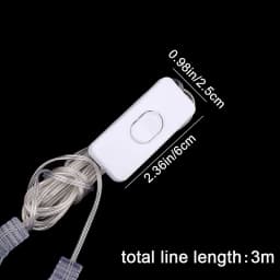 1Pc Plug Extender Wire With Switch EU/US Plug for LED String Light Wedding Christmas Decor Led Garland Lights