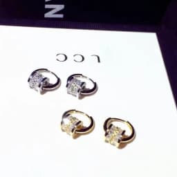 New Designer Earrings. There Are Two Detachable Wearing Modes, Round Shiny Zircon Silvery Earrings. Cute Christmas Gift.